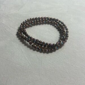 Stack of 3 beaded bracelets